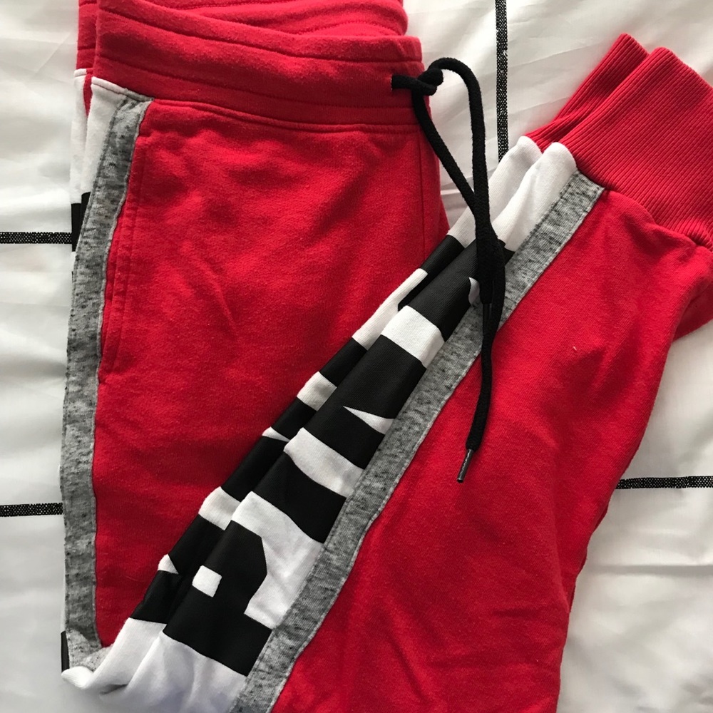 PINK red sweats